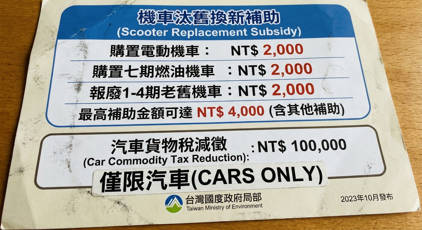 破除迷思：機車汰舊換新補助，真的有10萬元嗎？