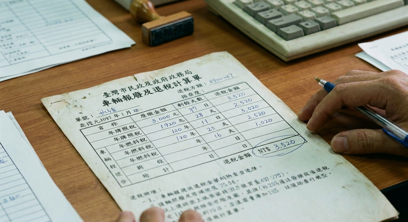 我的牌照稅可以退多少?退費金額試算教學