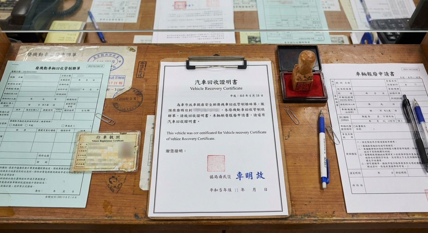 失竊尋獲車報廢，需要準備哪些文件？