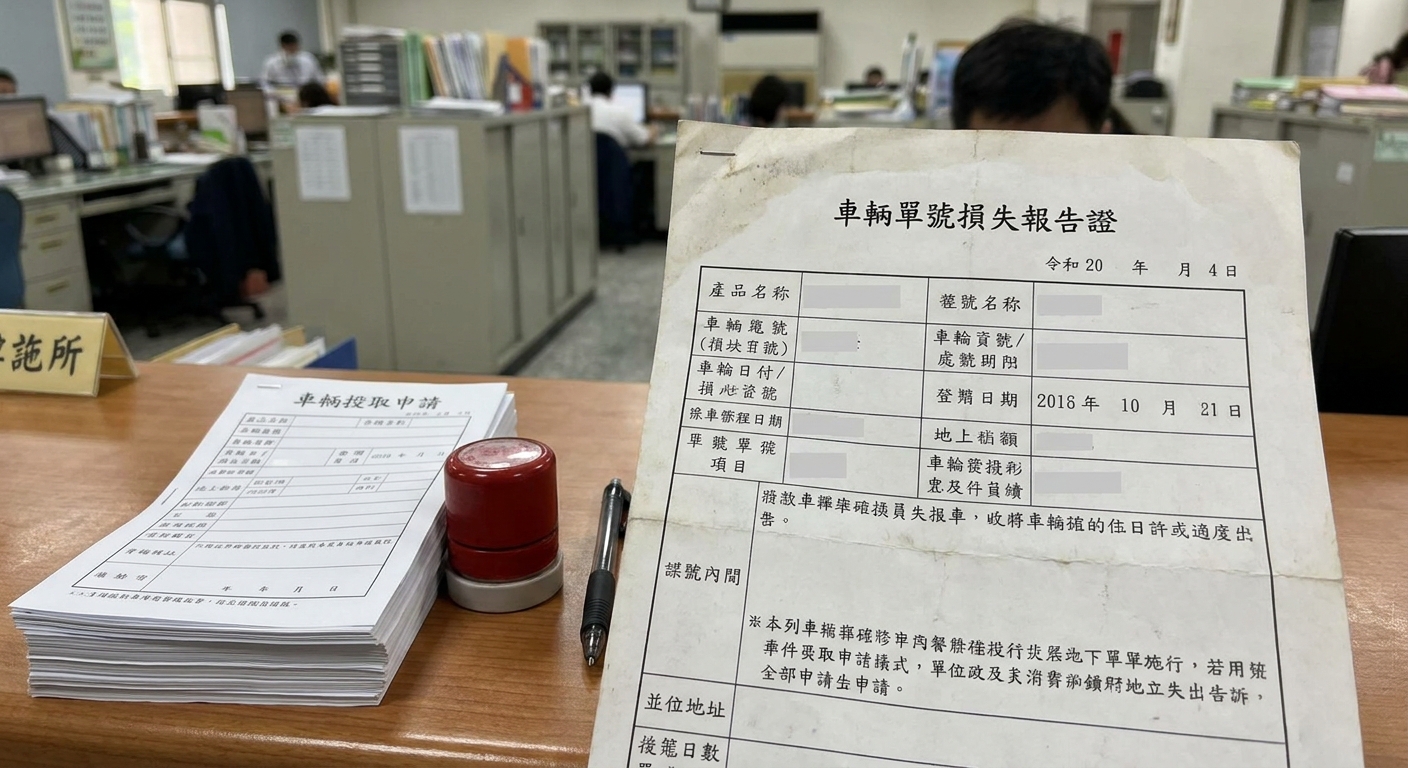 地雷二:車牌少一面或全不見,報案三聯單成關鍵!