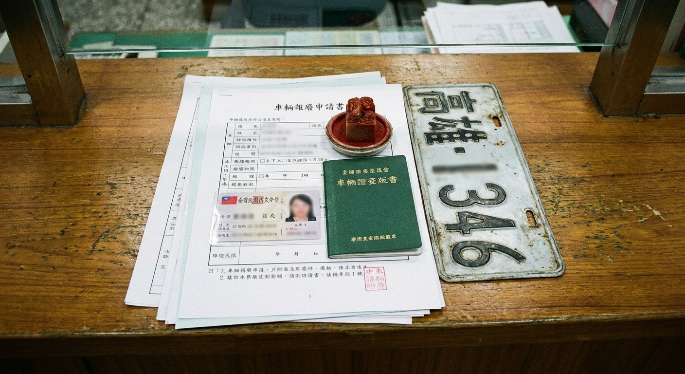 田中報廢汽機車需要準備哪些證件？